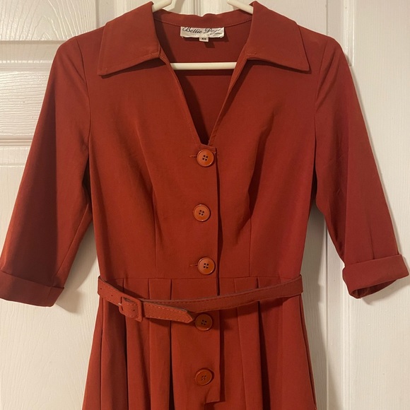 Vintage button down belted dress - Picture 2 of 8